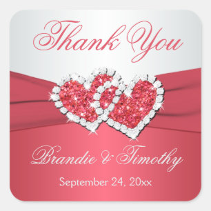 Aufkleber für Korallen und graue Gastgeschenk Hoch