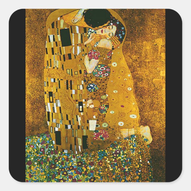 Aufkleber für Kunstkunst, Gustav Klimt, The Kiss, (Vorderseite)