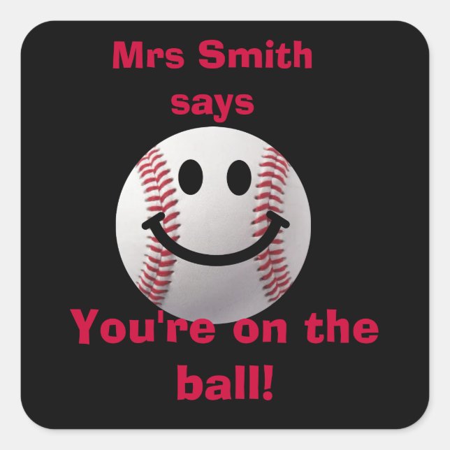 Aufkleber für Lehrer - auf dem Ball (Vorderseite)