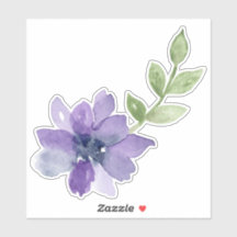 Aufkleber für lila Blume