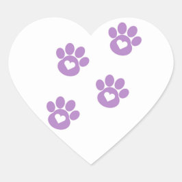 Aufkleber für lila Paws