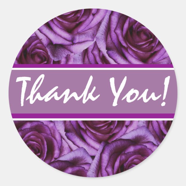 Aufkleber für lila Rose (Vorderseite)