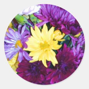 Aufkleber für lila und gelbe Umschlag Aufkleber