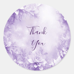 Aufkleber für lila weiße Blume