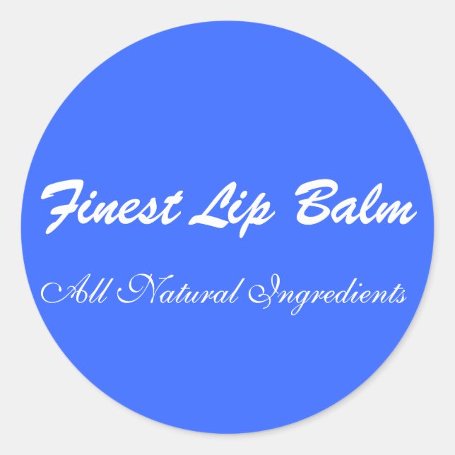 Aufkleber für Lip Balms (Vorderseite)