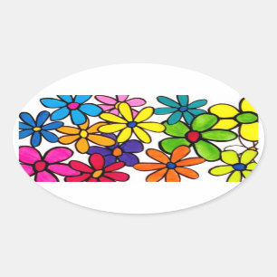 Aufkleber für lustige Blume