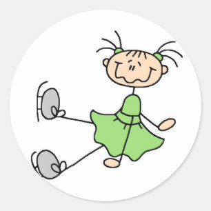 Aufkleber für Mädchen in grünen Eis