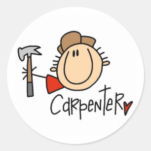 Aufkleber für männliche Carpenter
