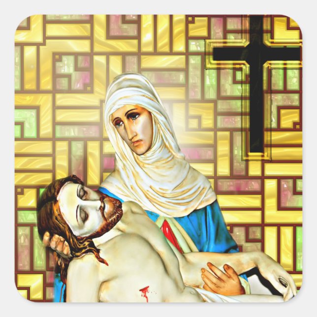 Aufkleber für Mary und Jesus (Vorderseite)