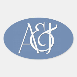 Aufkleber für Monogramm