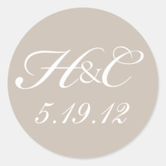 Aufkleber für Monogramm