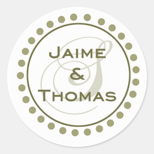 Aufkleber für Monogramm (Vorderseite)