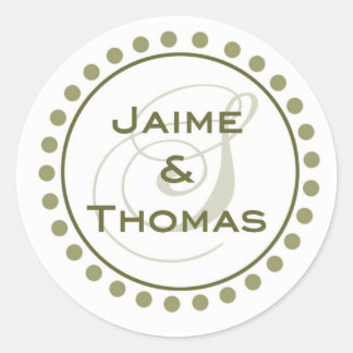 Aufkleber für Monogramm