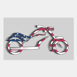 Aufkleber für Motorräder der US-Flagge (Rechteck)