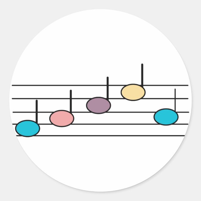 Aufkleber für Musiknote (Vorderseite)