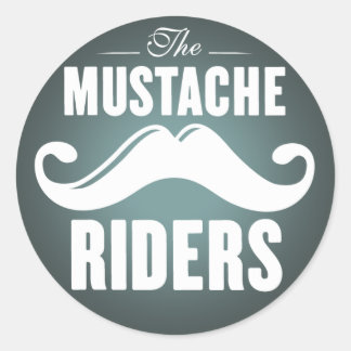 Aufkleber für Mustache-Riders - rund 15 cm