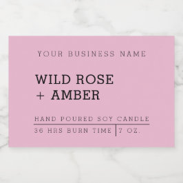 Aufkleber für natürliche Candle Pink-Produkte