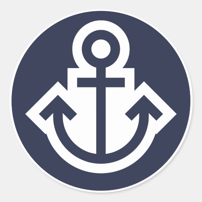 Aufkleber für Navy und White Anchor (Vorderseite)