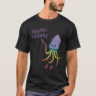 Aufkleber für Neurodiverser Tintenfisch T-Shirt