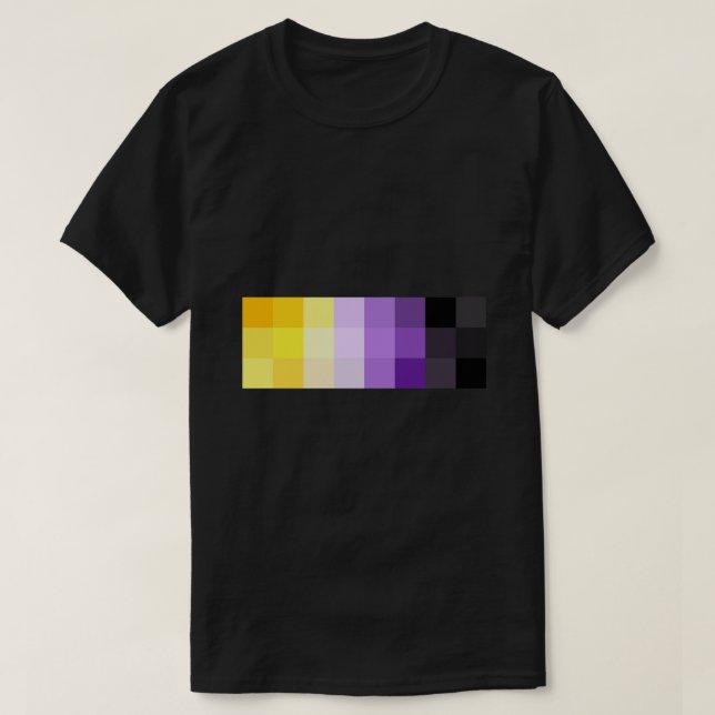 Aufkleber für nicht binäre Pixel T-Shirt (Design vorne)