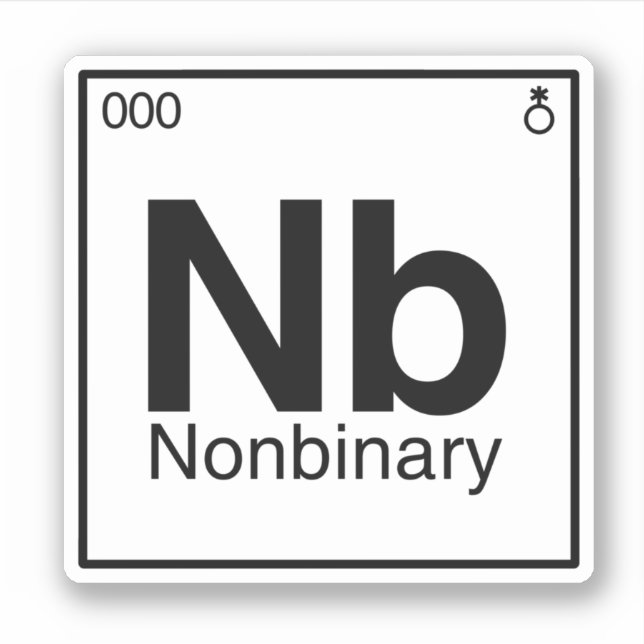 Aufkleber für nichtbinäre Elemente (Vorderseite)