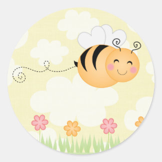 Aufkleber für niedliche Cartoon- und Bienenstock-B