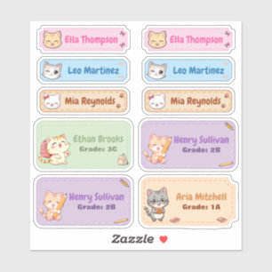 Aufkleber für niedliche Chibi-Katzen