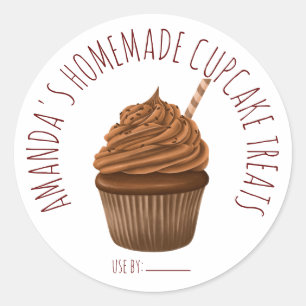 Aufkleber für niedliche hausgemachte Cupcakes