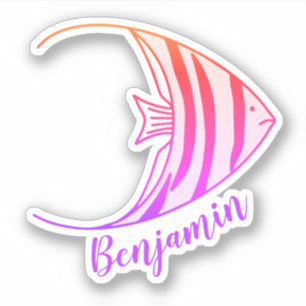 Aufkleber für niedliche Kinder Angel Fisch