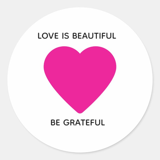 Aufkleber für Niedliche Liebe des Herzens (Vorderseite)