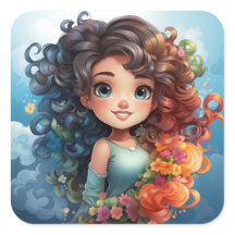 Aufkleber für niedliche Mädchen