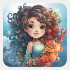 Aufkleber für niedliche Mädchen