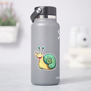 Aufkleber für niedliche Schnecke Cartoon