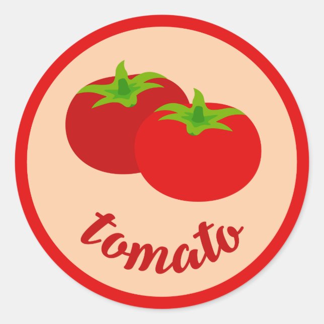 Aufkleber für niedliche Tomaten/Paradeiser (Vorderseite)