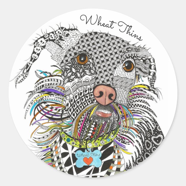 Aufkleber für niedliche und farbige Mischrasse (Vorderseite)