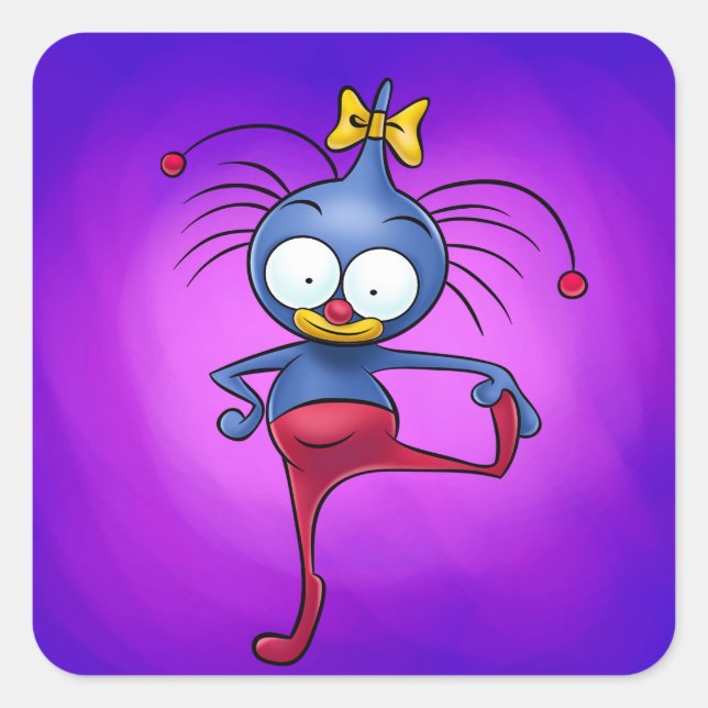 Aufkleber für niedlichen Cartoon (Vorderseite)