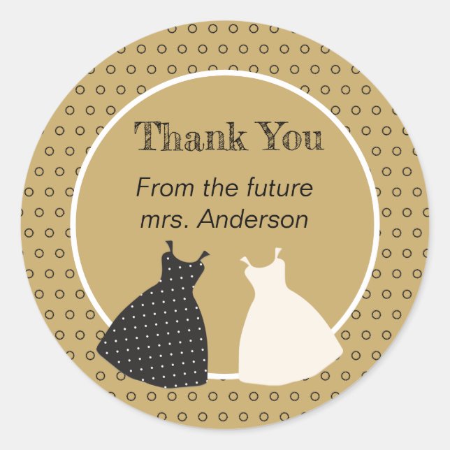 Aufkleber für niedliches Brautparty (Vorderseite)