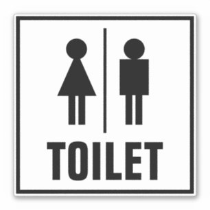 Aufkleber für öffentliche Toiletten mit Gender-Ico
