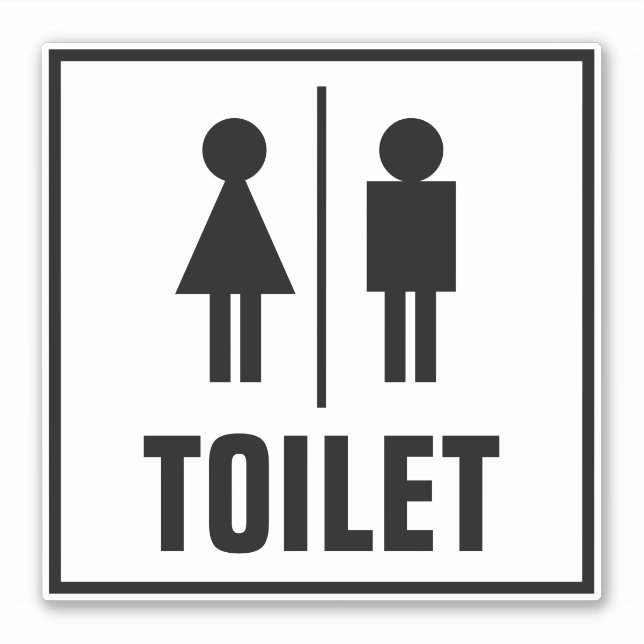 Aufkleber für öffentliche Toiletten mit Gender-Ico (Vorderseite)