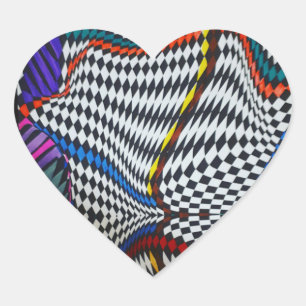 Aufkleber für optische Illusion