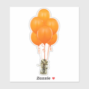 Aufkleber für Orangenballons