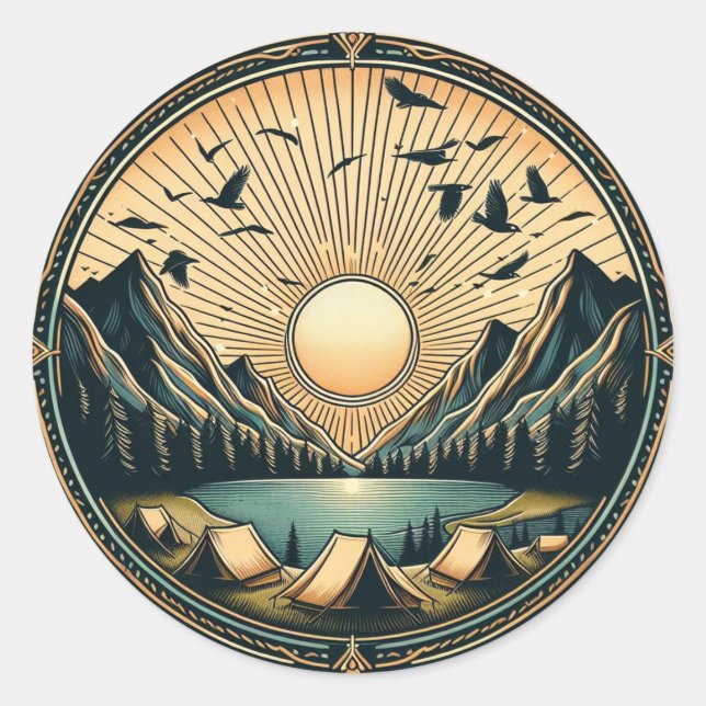 Aufkleber für Outdoorwanderungen (Vorderseite)