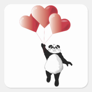 Aufkleber für Panda und Balloons