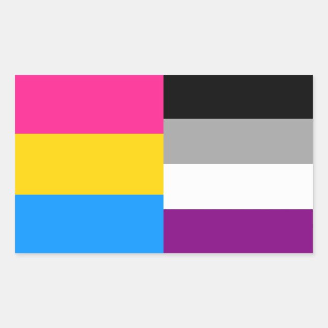 Aufkleber für Pansexual/asexual-Stolz (Vorderseite)