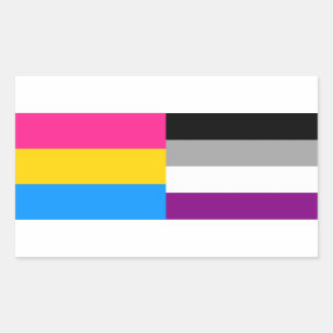 Aufkleber für Pansexual/asexual-Stolz