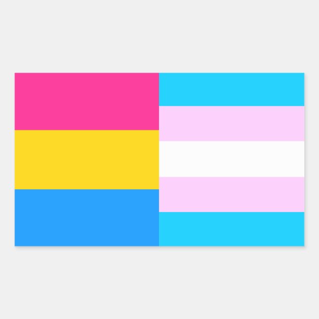 Aufkleber für Pansexual/trans-pril-Flaggen (Vorderseite)