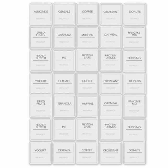Aufkleber für Pantry-Etiketten (Vorderseite)