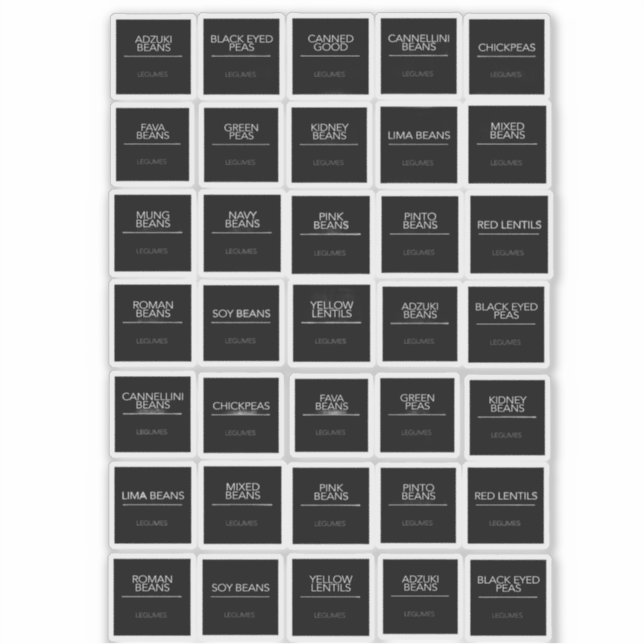 Aufkleber für Pantry-Etiketten (Vorderseite)