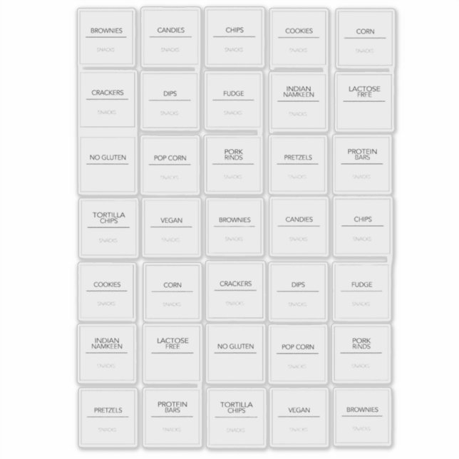 Aufkleber für Pantry-Etiketten (Vorderseite)