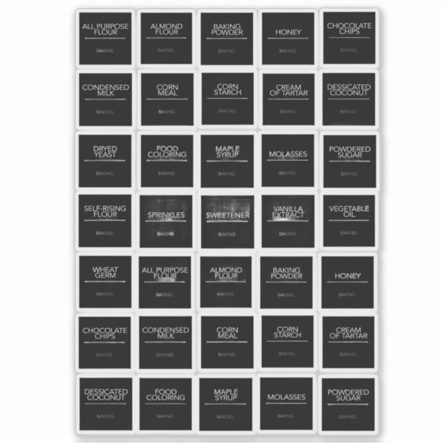 Aufkleber für Pantry-Etiketten (Vorderseite)
